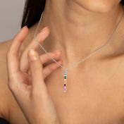 Collier Pluie Enchantée avec Pierres de Naissance [Argent 925]