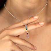 Collier Pluie Enchantée avec Pierres de Naissance [Argent 925]