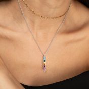 Collier Pluie Enchantée avec Pierres de Naissance [Argent 925]