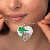 Ties of Heart Terra Map Necklace [Silver]