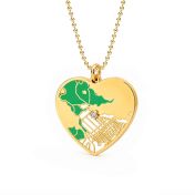 Ties of Heart Terra Map Necklace [18K Gold Plated]