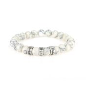 Bracelet Howlite avec Prénoms pour Homme