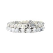Bracelet Howlite Classique pour Homme - Argent 925