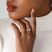 Bague Cercle De Famille avec Prénoms [Argent 925]