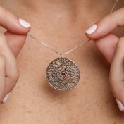 Collana Radici di Famiglia con Pietra di Nascita [Argento 925]