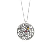 Collana Radici di Famiglia con Pietra di Nascita [Argento 925]