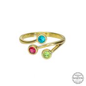 Bague Racines d’Amour - 3 Pierres [Plaqué Or 18ct]