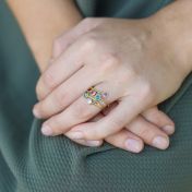 Bague Racines d’Amour - 2 Pierres [Plaqué Or 18ct]