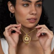 Wortels van Liefde Naam Ketting Met Nano Bijbel [18K Goud Vermeil]