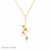 Collar Raíces de Amor Vertical [Bañado en Oro de 18K]