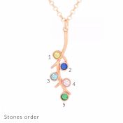 Roots of Love Necklace Vertical [Rose Gold Plated]