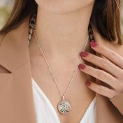 Collier Cercle de la Mère avec Pierres de Naissance [Argent 925]