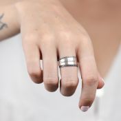 Royal Crown Name Ring [Sterling Silver]