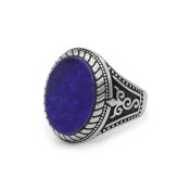 Royal Lapis Lazuli Men Ring - Sterling Silver