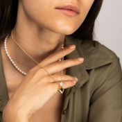 Spirituelle Namenskette mit Nano-Bibel und einem Diamanten [750er Gold Vermeil]