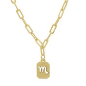 Collar Escorpio - Collar Signo del Zodiaco de Clip [Oro Vermeil de 18K]