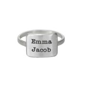 Anillo con Nombre Amor Sellado [Plata de Ley]