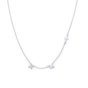 Sideways Cross Initials Necklace [Sterling Silver]