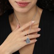 Cherished Spot Silhouette Map Necklace [Sterling Silver]