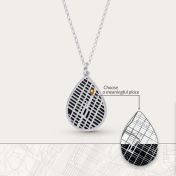Cherished Spot Silhouette Map Necklace [Sterling Silver]