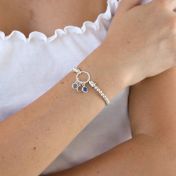 Bracciale Rapsodia Scintillante con Pietra di Nascita [Argento 925]