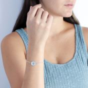 My Compass Engraved Coordinates Bracelet [Sterling Silver]