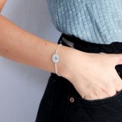 My Compass Engraved Coordinates Bracelet [Sterling Silver]