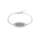 Onvergetelijke Coördinaten Armband [Sterling Zilver]
