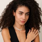 Verzaubertes Pavé Charm Milanaise Kette [Sterlingsilber]