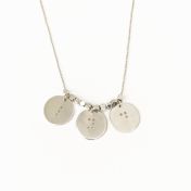 Collier Braille Initiale Classique Pendentif Rond [Argent 925]