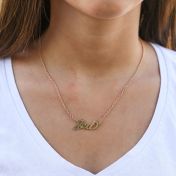 Сollier Prénom Personnalisé [Plaqué Or Rose 18ct]