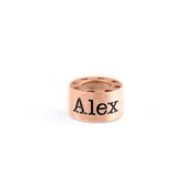 Cuenta Extra para el Collar de Nombres Lazos de Corazón [Bañado en Oro Rosa de 18K]