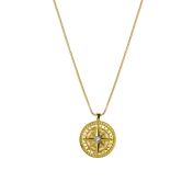 Collana Bussola di Famiglia con Nome [Placcata Oro 18kt]