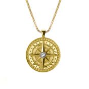 Family Compass Women Name Necklace [18K Gold Plated]
