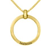Collar con Nombre Momento Apropiado [Bañado en Oro de 18K]