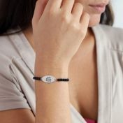Bracciale Chiara Impronta con Nome in Onice [Argento 925]