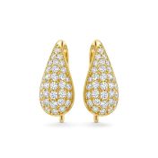 Small Pavé Dôme Earrings[Gold Plated]