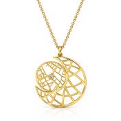 Collier Carte Lunaire Précieuse - Vermeil 18ct