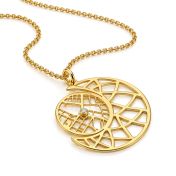 Collier Carte Lunaire Précieuse - Vermeil 18ct