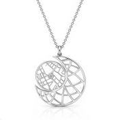 Precious Moon Map Necklace [Silver]