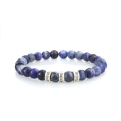 Sodalite Women Name Bracelet [Sterling Silver]
