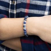 Sodalite Women Name Bracelet [Sterling Silver]