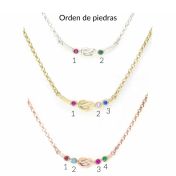 Collar Lazos de Amor Horizontal [Bañado en Oro Rosa de 18K]