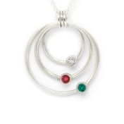 Spheres of Love Birthstone Necklace [Sterling Silver]