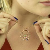 Collana Sfere d'Amore con Pietra di Nascita [Placcata Oro Rosa 18kt]