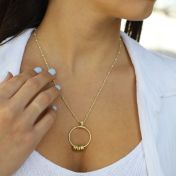 Familienkreis Kette mit Gravur [750er Gold Vermeil]
