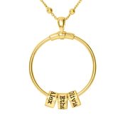 Familienkreis Kette mit Gravur [750er Gold Vermeil]