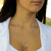 Family Circle Name Necklace [Sterling Silver]
