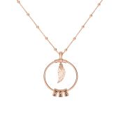 Collar Familia Para Siempre con Nombre [Bañado en Oro Rosa de 18K]