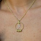 Familie für Immer Namenskette [750er Gold Vermeil]